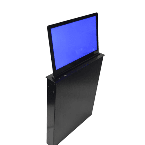Gooseneck microphone with synchronized lifting and retractable LCD screen and electronic nameplate - Conference_System - P...